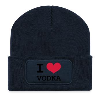 Alkohol - Recycelte Patch Beanie - French Navy - Vorne