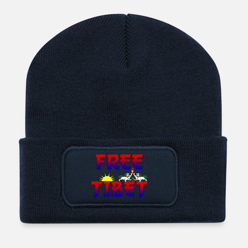Tibet Free - Recycelte Patch Beanie - French Navy