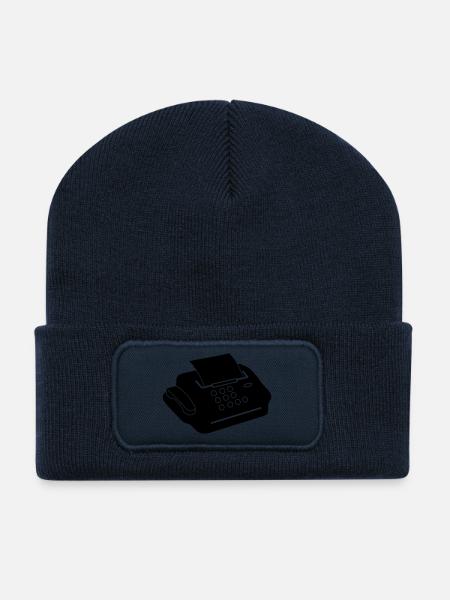 fax_g1 - Recycelte Patch Beanie - French Navy