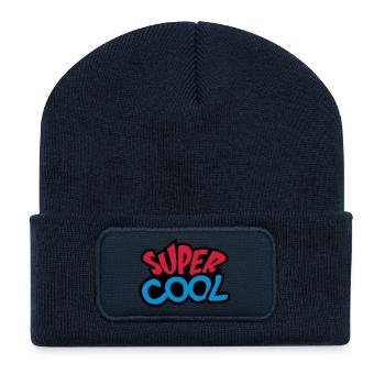 Super Cool - Recycelte Patch Beanie - French Navy - Vorne