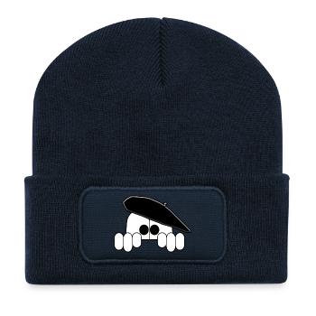 Bearnais seul - Beanie recyclé à patch - bleu marine - Devant