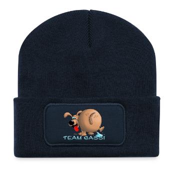 Équipe Gassi - Beanie recyclé à patch - bleu marine - Devant