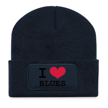 I Love Blues - Recycled Patch Beanie - french navy - Front