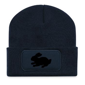 Hase - Recycelte Patch Beanie - French Navy - Vorne