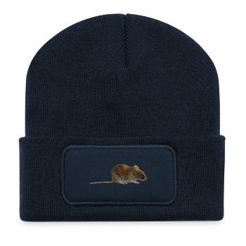 Maus - Recycelte Patch Beanie - French Navy - Vorne