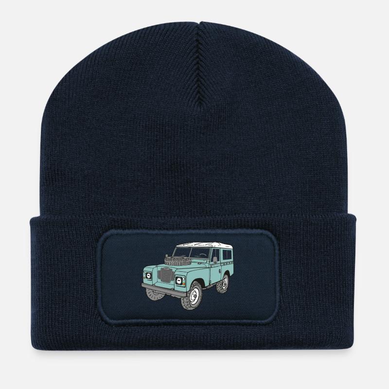 Landy 4x4 Land - Rover Serie3 LaRo Defender - Recycelte Patch Beanie - French Navy