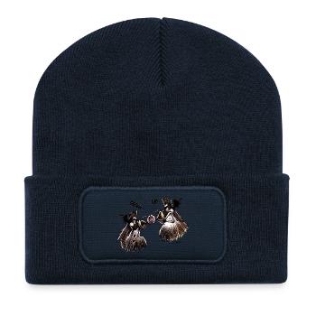 Duel De Sangliers - Beanie recyclé à patch - bleu marine - Devant