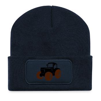 traktor - Recycelte Patch Beanie - French Navy - Vorne