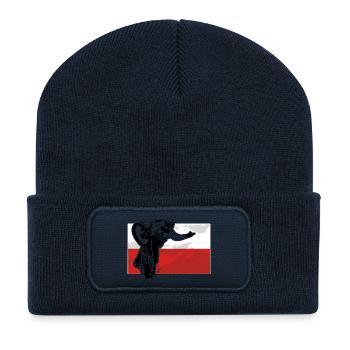 Speedway - Poland Flag - Recycelte Patch Beanie - French Navy - Vorne