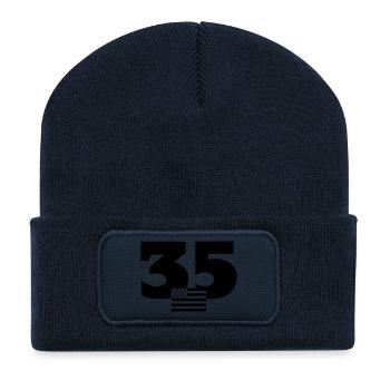 Bretagne / Breton / Bretonne / BZH / Breizh - Recycelte Patch Beanie - French Navy - Vorne