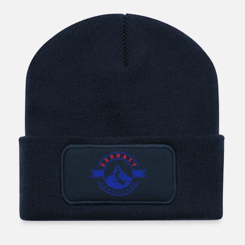 mountain zermatt - Recycelte Patch Beanie - French Navy