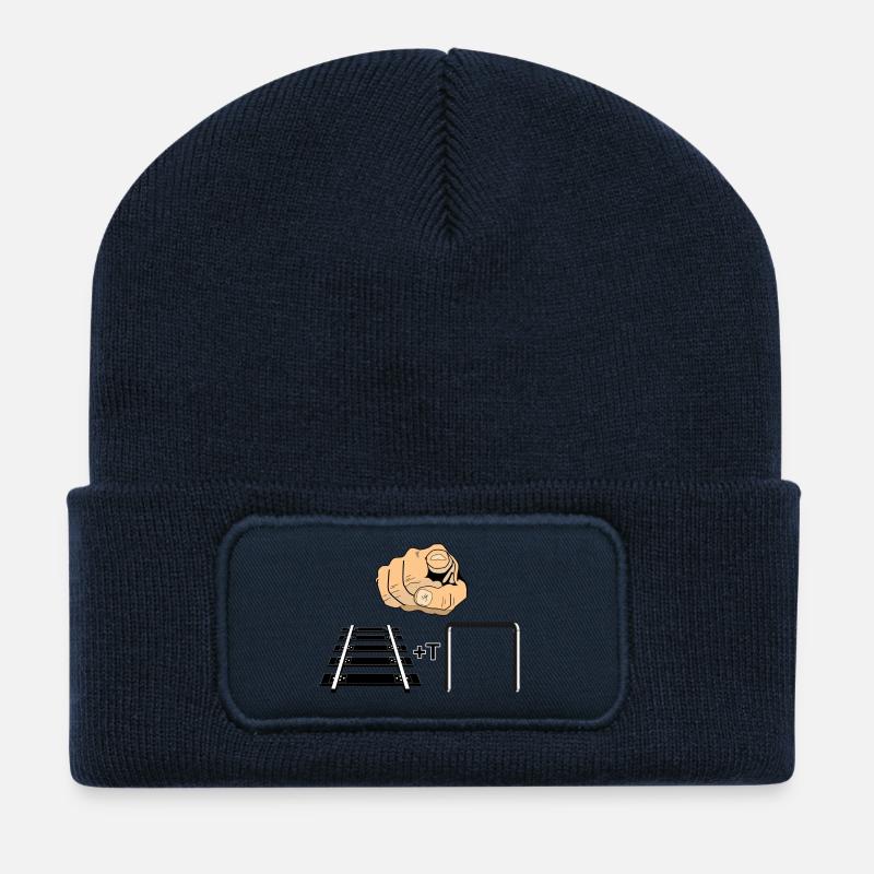Tu ne stimules pas - Beanie recyclé à patch - bleu marine