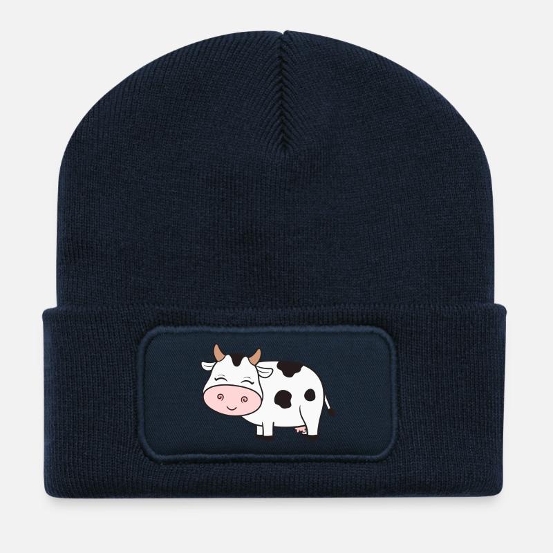 Kuh Kühe - Recycelte Patch Beanie - French Navy
