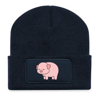 Cochons Cochons - Beanie recyclé à patch - bleu marine - Devant