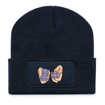 Boules de boule pour Bouler Boules Boulekugel - Beanie recyclé à patch - bleu marine - Devant