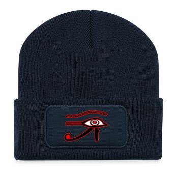 Oeil de râ oeil d’horus - Beanie recyclé à patch - bleu marine - Devant