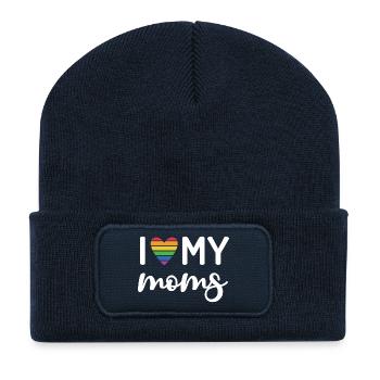 Ich liebe meine Mütter - Recycelte Patch Beanie - French Navy - Vorne