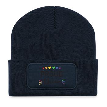 Stolze Mama - Recycelte Patch Beanie - French Navy - Vorne