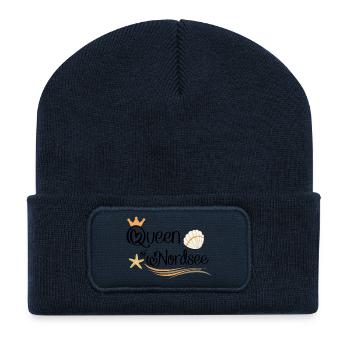 Cadeaux pour les femmes de la côte - Beanie recyclé à patch - bleu marine - Devant