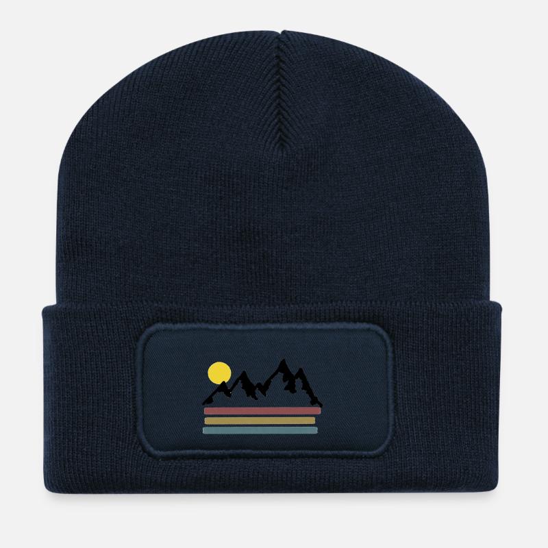 Erkunde und entdecke - Recycelte Patch Beanie - French Navy