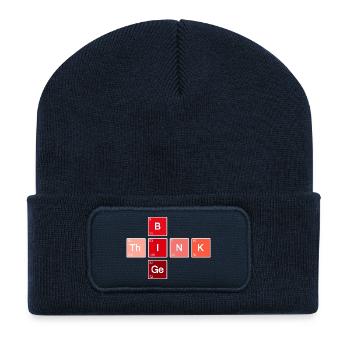 Think Big (Red) - Recycled Patch Beanie - french navy - Front