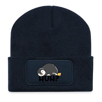 Süß Kalt Vogel Pinguin Spruch Tier Zoo - Recycelte Patch Beanie - French Navy - Vorne