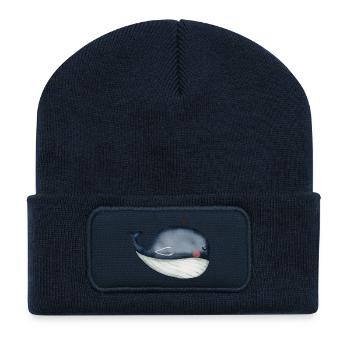 Wal, Ozean - Recycelte Patch Beanie - French Navy - Vorne