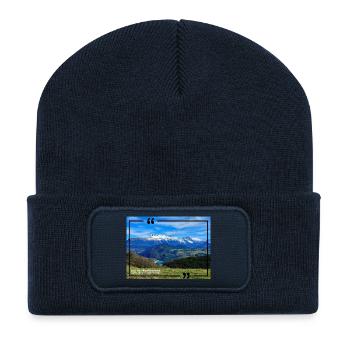 Der Monteynard-See 120323 - Recycelte Patch Beanie - French Navy - Vorne