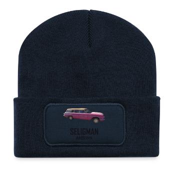 Old car in Seligman in Arizona, US Road 66 - Recycled Patch Beanie - french navy - Front