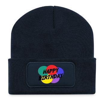 ALLES GUTE ZUM GEBURTSTAG. ALLES GUTE ZUM GEBURTSTAG. JAHRESTAG. - Recycelte Patch Beanie - French Navy - Vorne