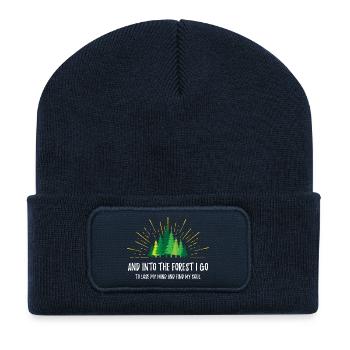 And Into The Forest I Go - Recycled Patch Beanie - french navy - Front