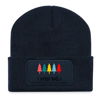 BONNE ANNEE. SAINT SYLVESTRE. NOUVELLE ANNÉE - Beanie recyclé à patch - bleu marine - Devant