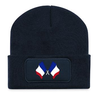 Two flags France - Recycled Patch Beanie - french navy - Front
