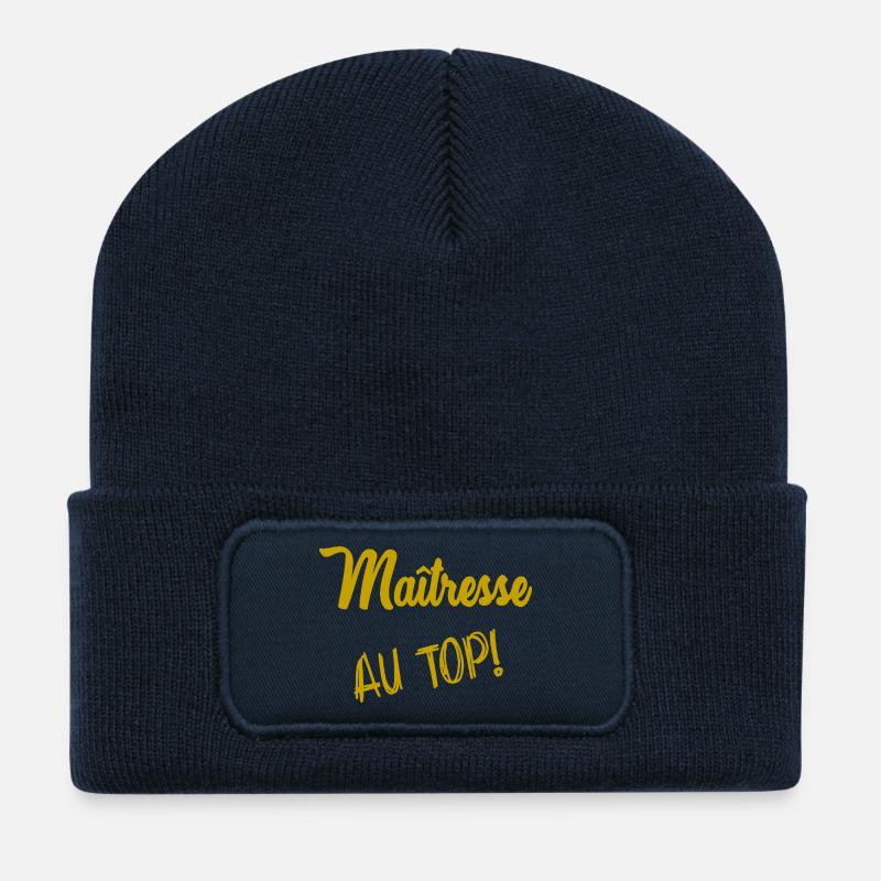 MAÎTRESSE - Beanie recyclé à patch - bleu marine