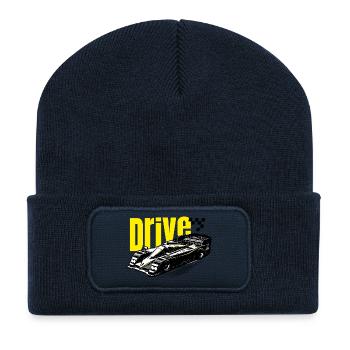 La voiture de course des années 80 conduit le pilote rapide - Beanie recyclé à patch - bleu marine - Devant