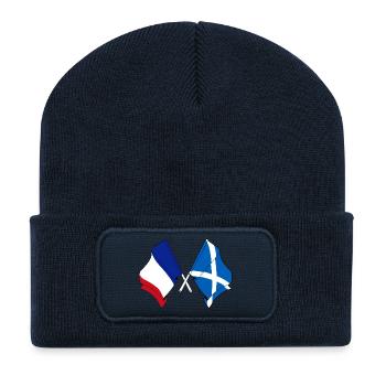 Flag France, Scotland - Recycled Patch Beanie - french navy - Front