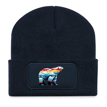 Polar bear - Recycled Patch Beanie - french navy - Front