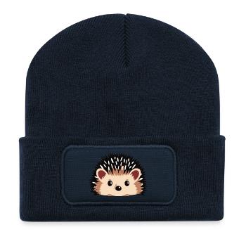 Igel - Recycelte Patch Beanie - French Navy - Vorne