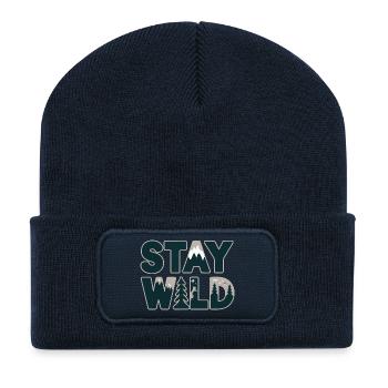 Berg- und Wald-Erlebnisdesign - Recycelte Patch Beanie - French Navy - Vorne