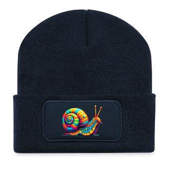 Snail - Recycled Patch Beanie - french navy - Front