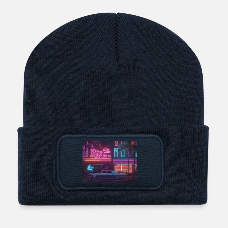 Shiny Ocean drive - Recycelte Patch Beanie - French Navy