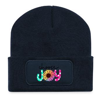 choose joy - Recycelte Patch Beanie - French Navy - Vorne