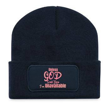 Unless God sent you - Recycled Patch Beanie - french navy - Front