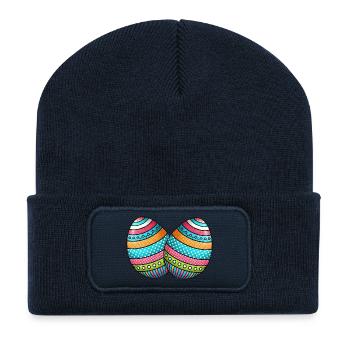 ei osterei 2 - Recycelte Patch Beanie - French Navy - Vorne