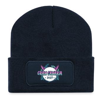 Vacances Gran Canaria 2025 - Beanie recyclé à patch - bleu marine - Devant