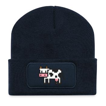 Kuh Pixel - Recycled Patch Beanie - french navy - Front