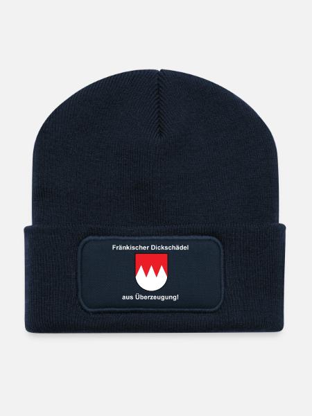Fränkischer Dickschädel - Recycelte Patch Beanie - French Navy