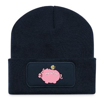 Old school piggy bank - Recycled Patch Beanie - french navy - Front