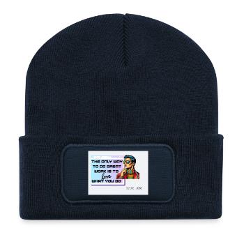 Love What You Do – Retro Pop Art Design - Recycled Patch Beanie - french navy - Front