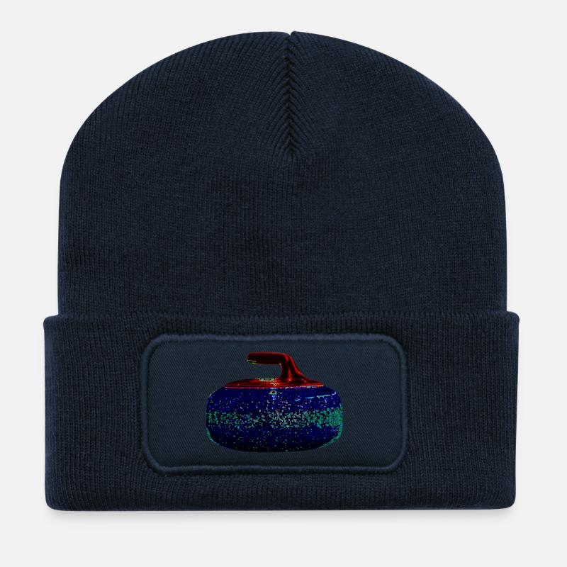 Curling rocks! - Recycled Patch Beanie - french navy